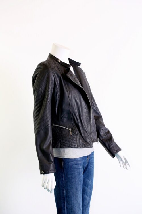 Women's Leather Biker Jacket  - Image 4