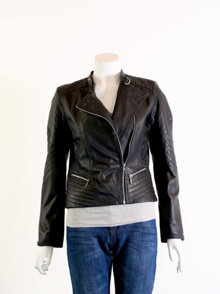 Women's Leather Biker Jacket 