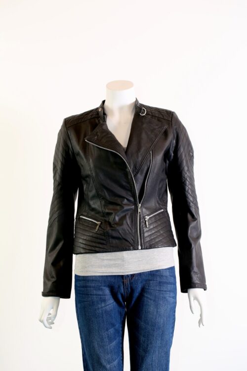 Women's Leather Biker Jacket 