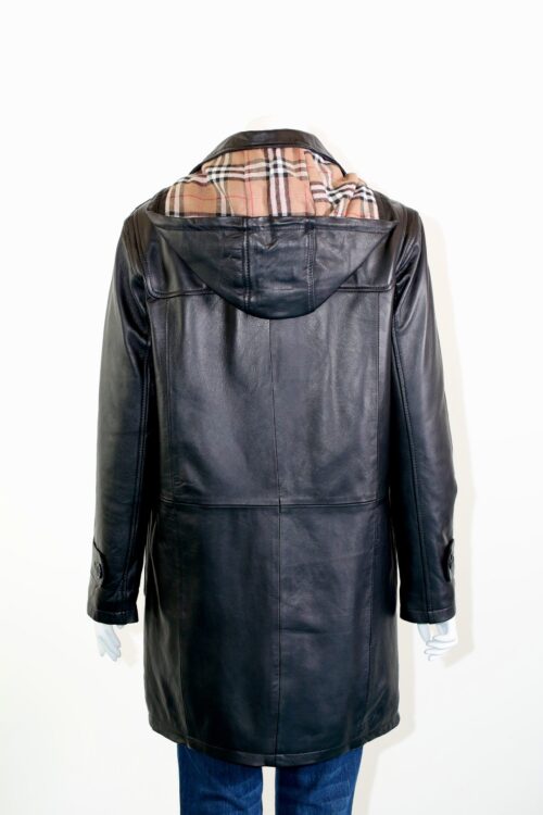 Ladies Leather Duffle Coat - Image 6
