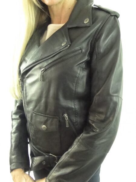 Women's Leather Biker Jacket