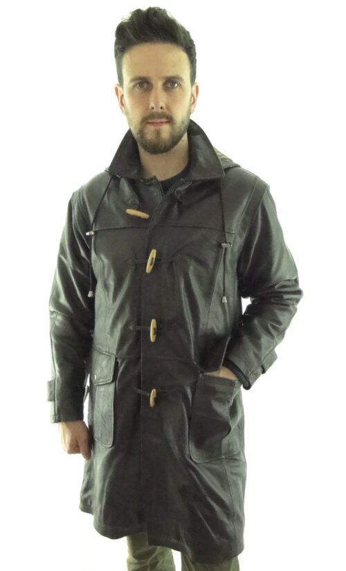 Men's Leather Duffle Coat