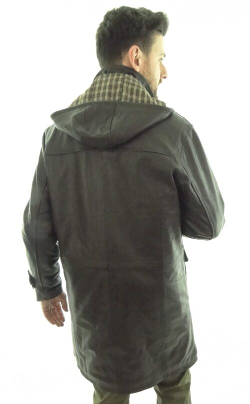 Men's Leather Duffle Coat