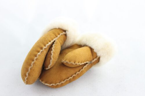 Mid Tan Baby Sheepskin Mittens