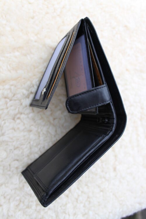 Men's Leather Tri-Fold Wallet - Image 3
