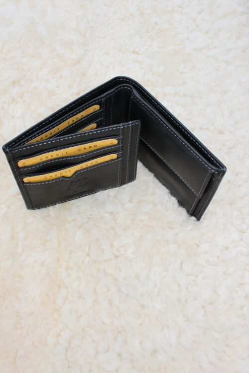 Men's Soft Leather Wallet with Stitching Detail - Image 2