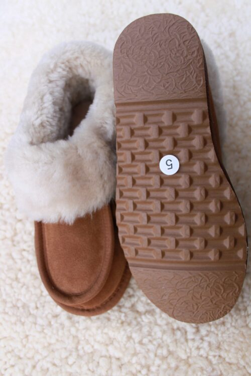 Ladies Sheepskin Boot Style Slippers - Image 3