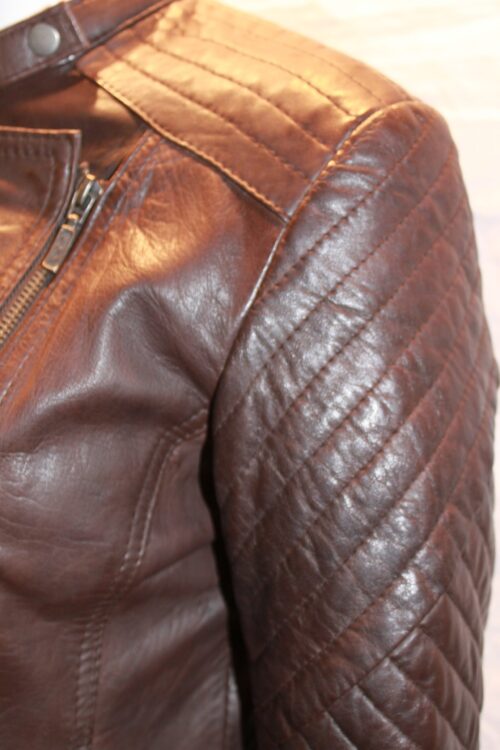 Women's Leather Biker Jacket  - Image 7