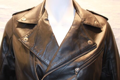 Women's Leather Biker Jacket - Image 4