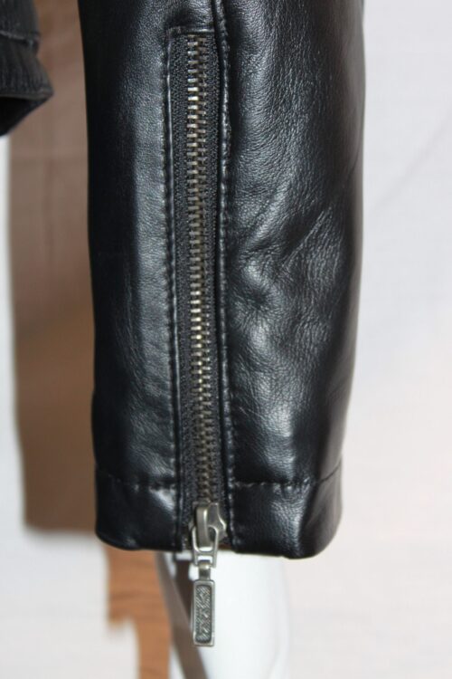 Women's Leather Biker Jacket - Image 7