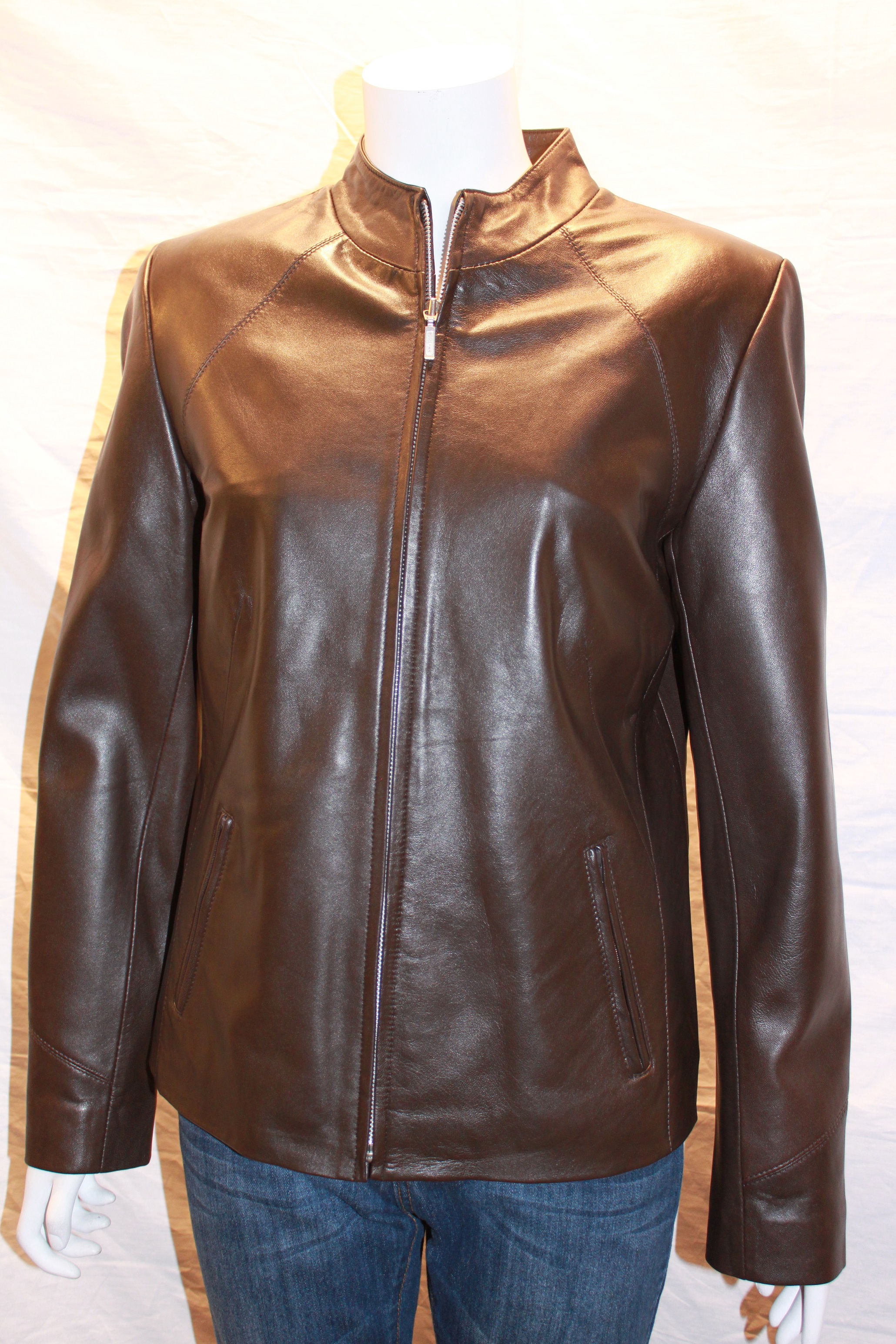 Ladies Quality Short Leather Zipped Jacket | Radford Leather Fashions ...