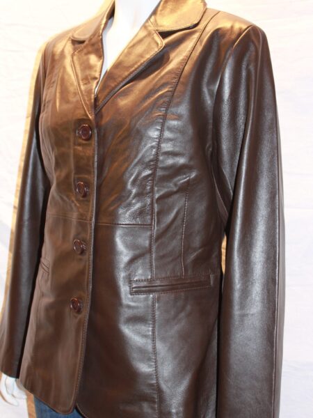 Ladies Leather Blazer - available in Black and Brown
