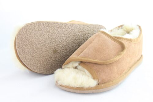 Ladies Open Toed Sheepskin Slippers by Draper of Glastonbury