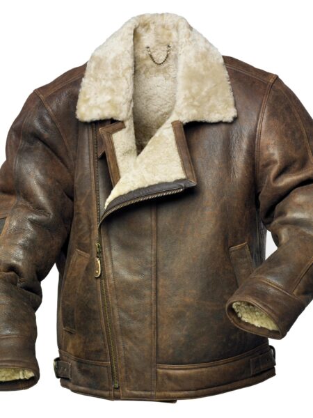 Men's Sheepskin Aviator Style Flying Jacket