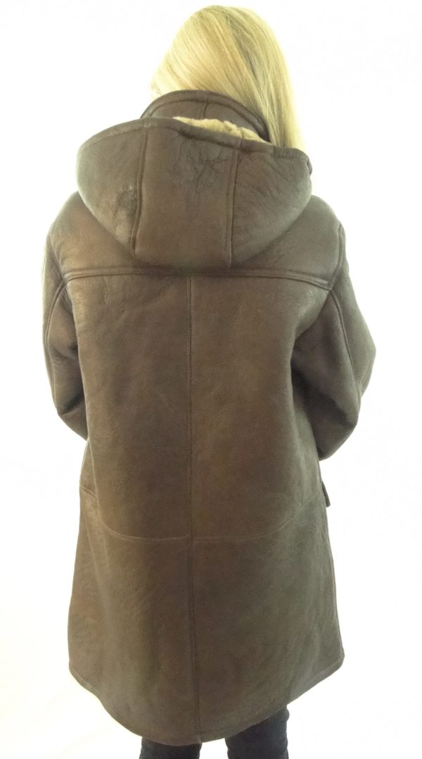 Women's Shearling Sheepskin 3/4 length Duffle Coat