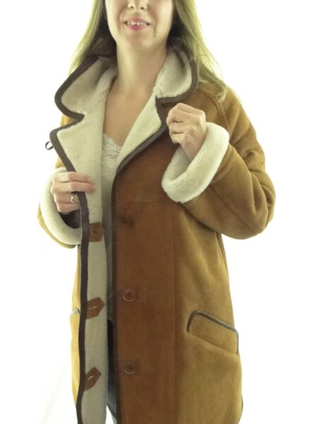 Ladies Classic Sheepskin Coat in Tan or Brown