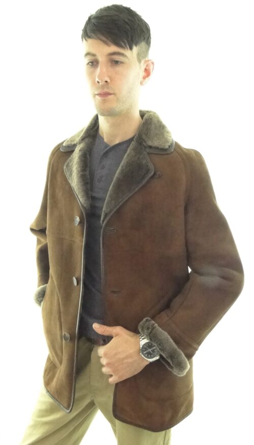 Men's Traditional Shearling Sheepskin Coat