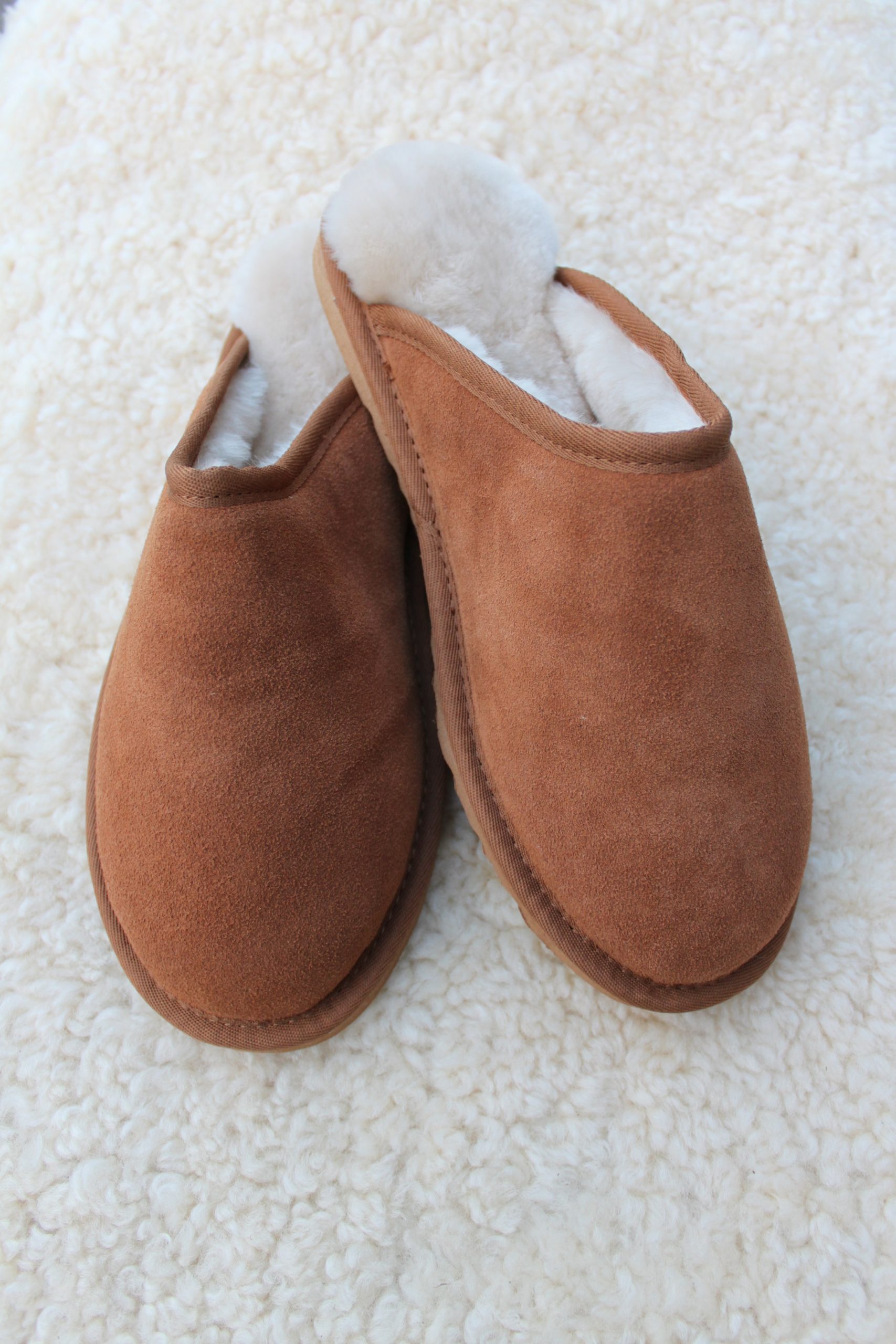 mens sheepskin mule slippers