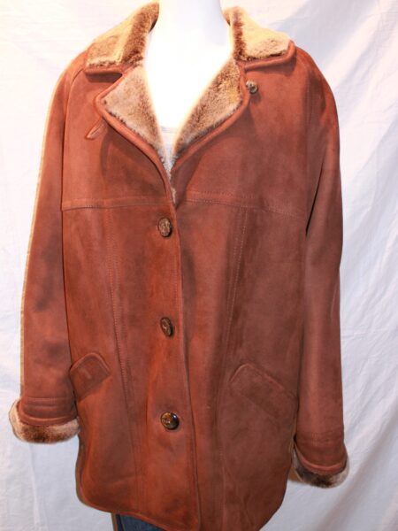 Ladies Classic Sheepskin Coat in Brown