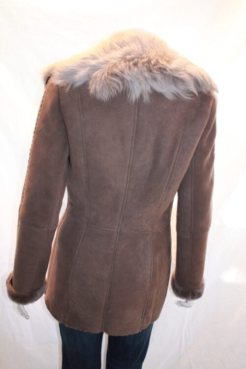 Ladies Shearling Sheepskin Coat with Toscana Collar - Image 4