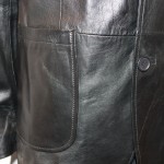 Men's Leather Blazer with patch pockets - available in Black and Brown - Image 5