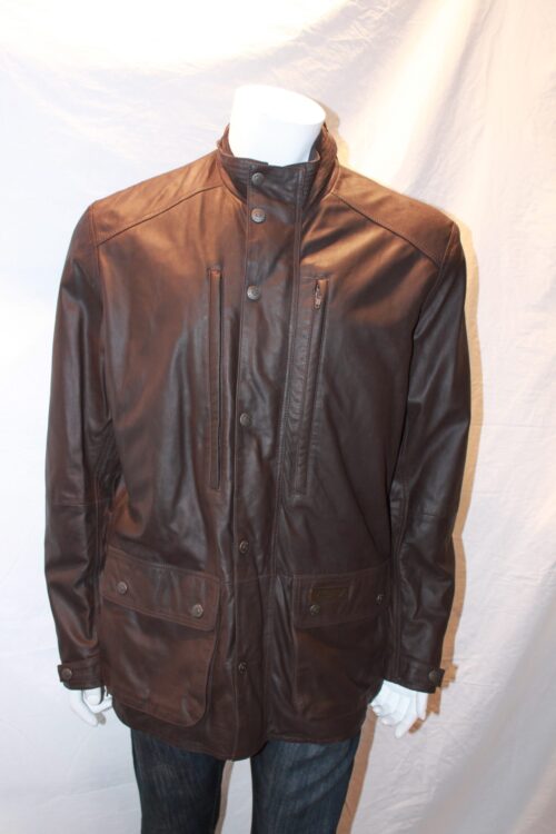 Men's 3/4 Country Style Nubuck Leather Jacket - Image 4