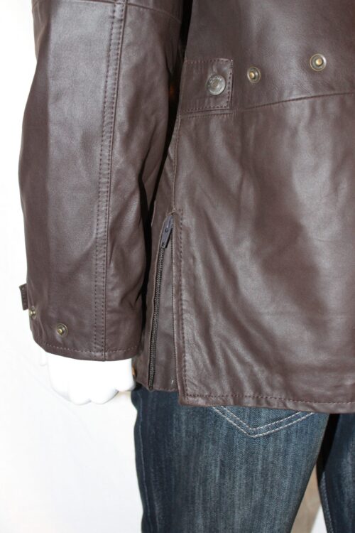 Men's 3/4 Country Style Nubuck Leather Jacket - Image 5