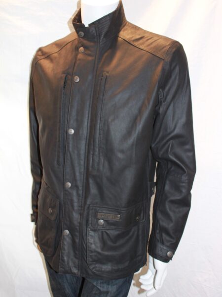 Men's 3/4 Country Style Nubuck Leather Jacket