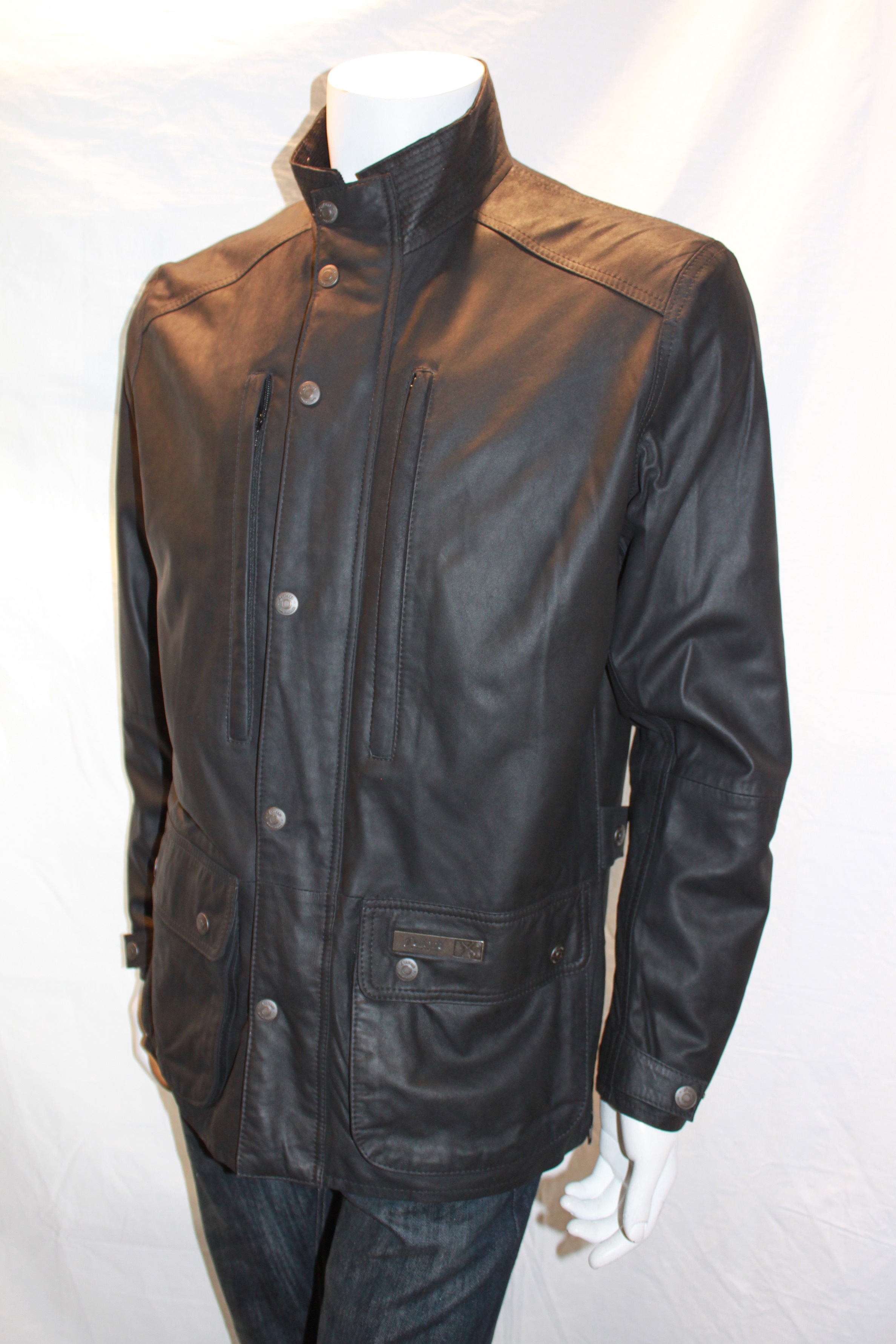 Men S 3 4 Country Style Nubuck Leather Jacket