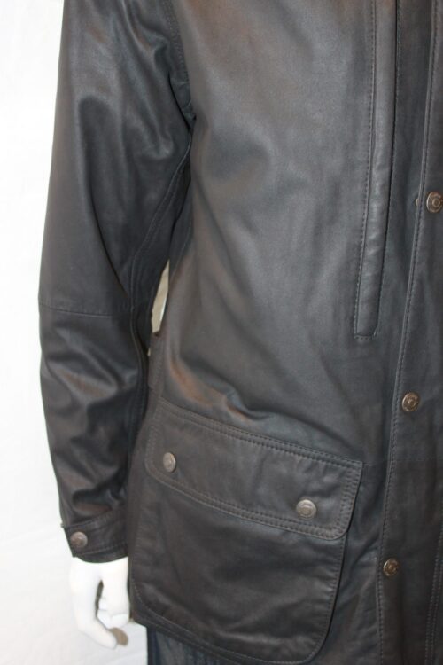 Men's 3/4 Country Style Nubuck Leather Jacket - Image 2