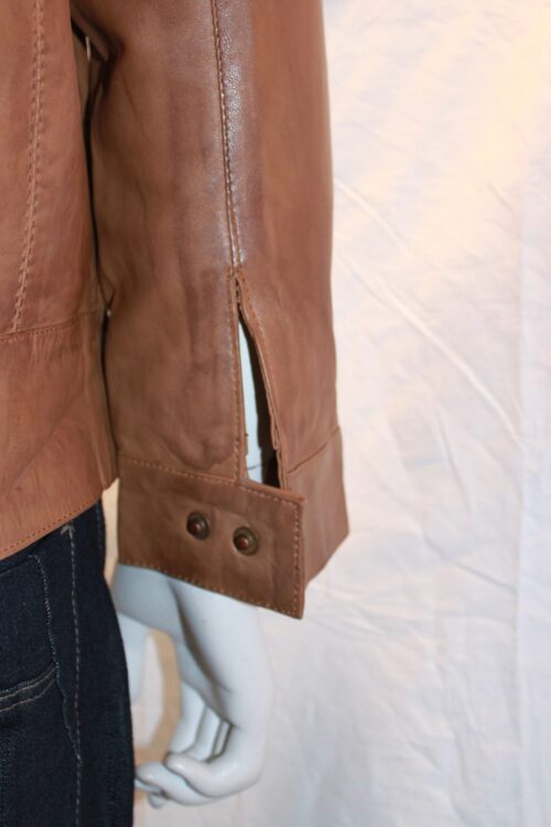 Men's Collared Harrington Style Jacket - Available in Tan and Black - Image 3