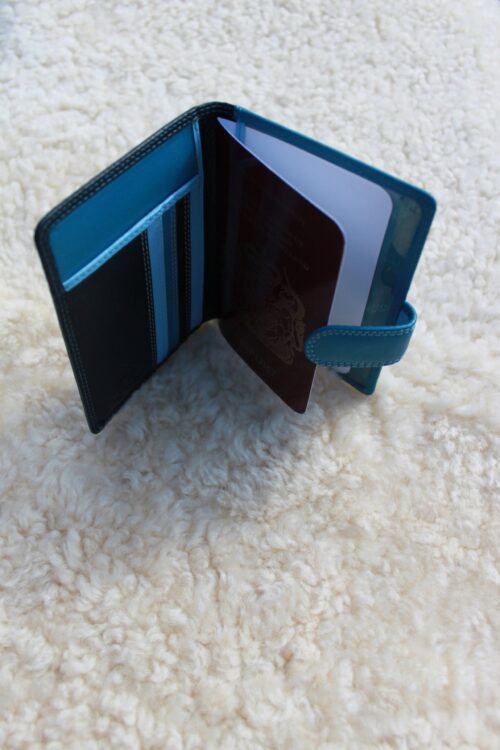 Leather Multi Coloured Passport Holder Cover Case / Wallet - Image 3