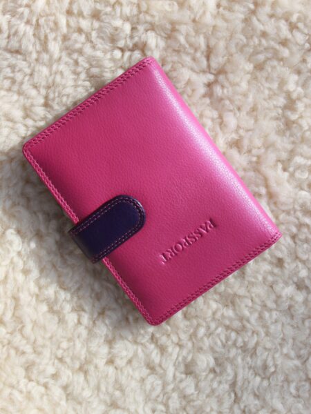 Leather Multi Coloured Passport Holder Cover Case / Wallet