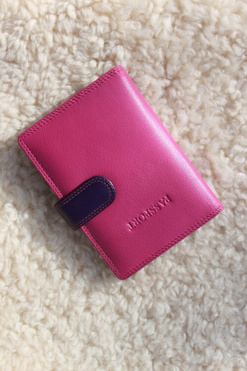 Leather Multi Coloured Passport Holder Cover Case / Wallet