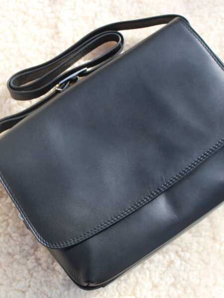 Ladies Leather Organiser Flapover Handbag / Cross-Body Bag