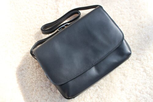 Ladies Leather Organiser Flapover Handbag / Cross-Body Bag