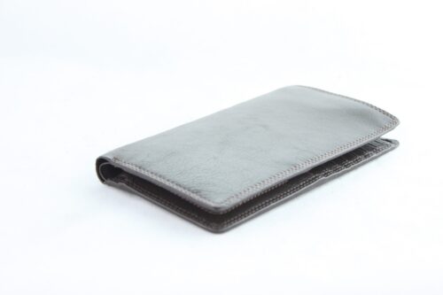 Men's Long Leather Wallet - available in Black and Brown