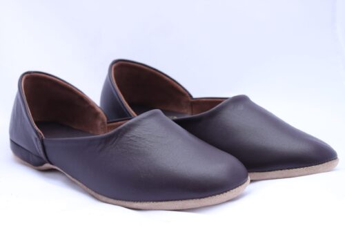 Draper of Glastonbury Charles Leather Slipper - Black and Wine - Image 3