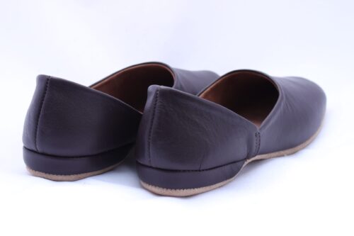 Draper of Glastonbury Charles Leather Slipper - Black and Wine - Image 2