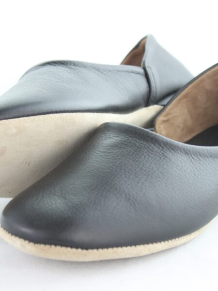 Draper of Glastonbury Charles Leather Slipper - Black and Wine