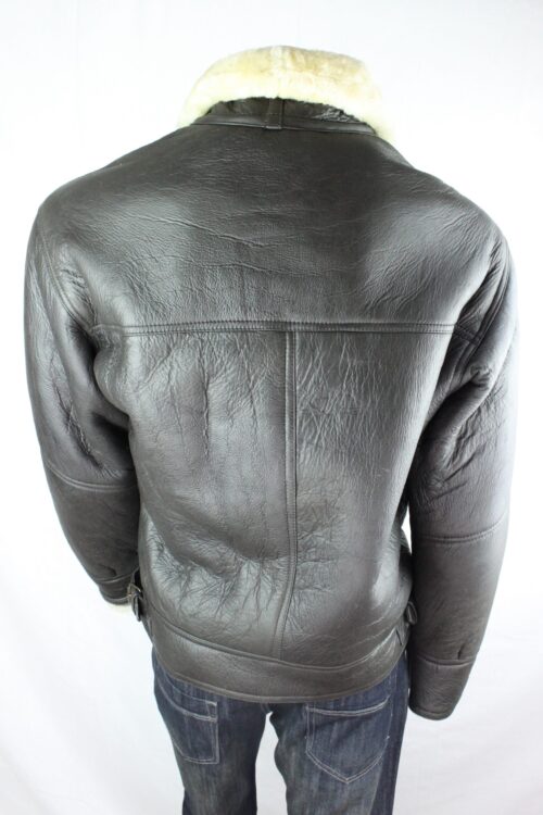 Men's Sheepskin Aviator Style Flying Jacket - Image 2