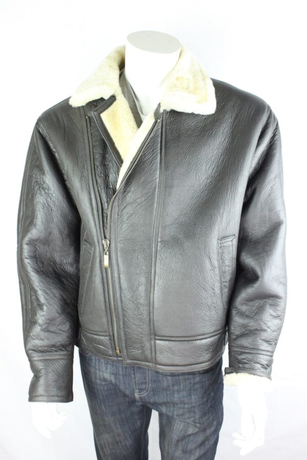 Men's Sheepskin Aviator Style Flying Jacket