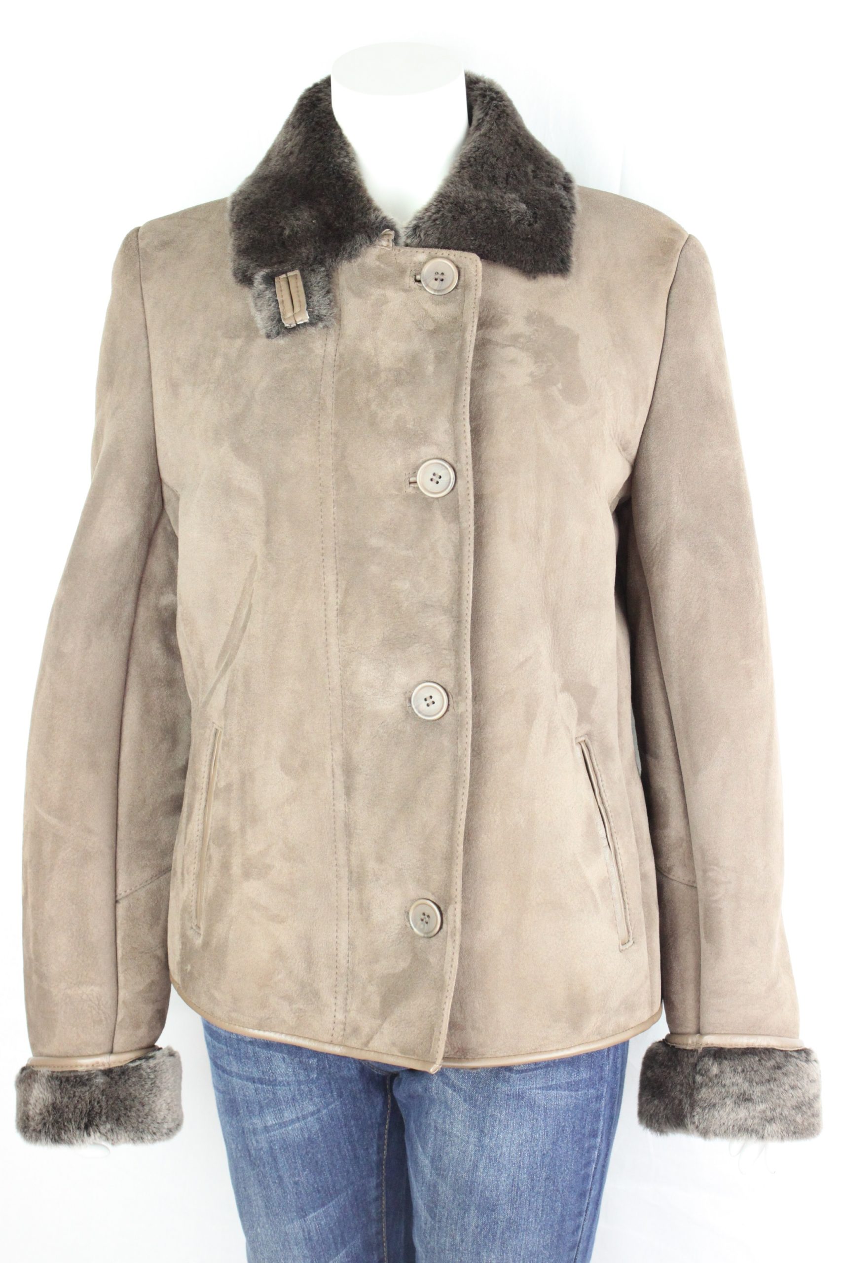 Suede and online sheepskin coat