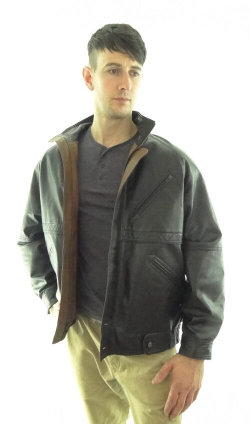 Men's 2-Tone Leather Jacket