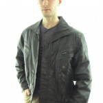 Men's Black Leather Jacket (available in Brown)