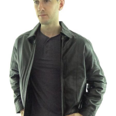 Men's Black Leather Jacket