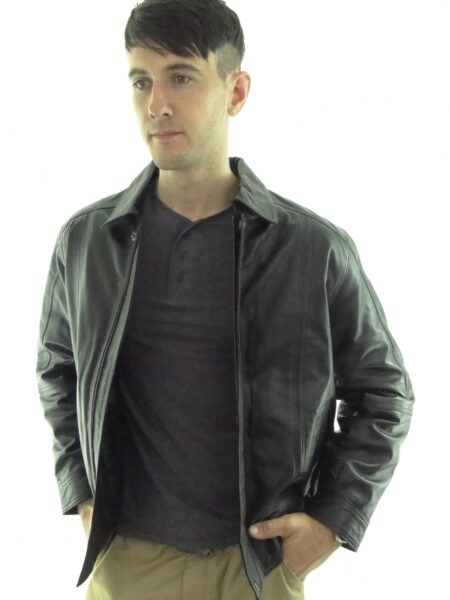 Men's Black Leather Jacket