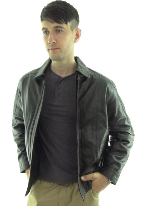 Men's Black Leather Jacket