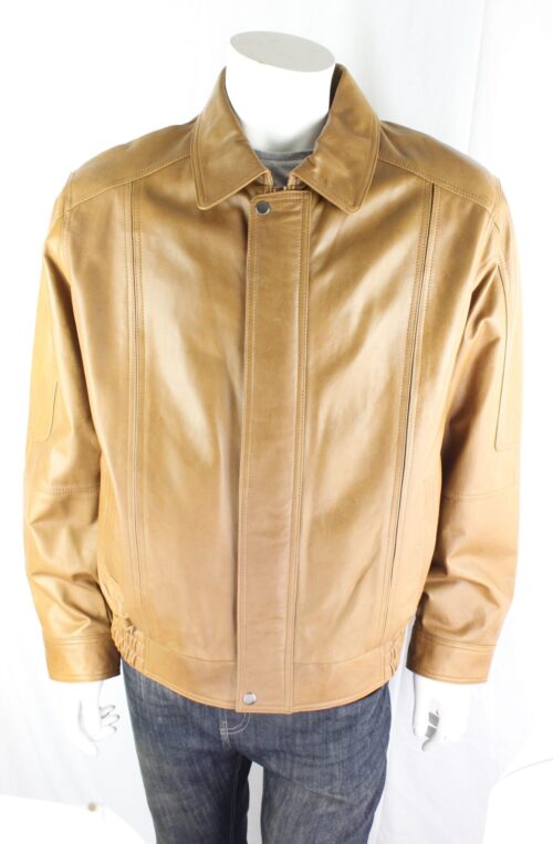 Men's Tan Leather Jacket