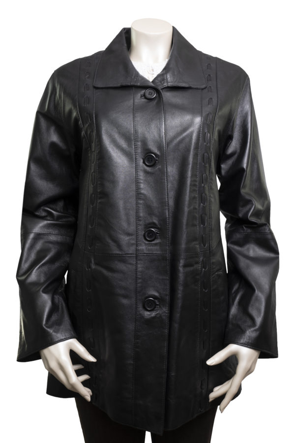 Ladies 3/4 length jacket with straight thonging – Radford Leather ...